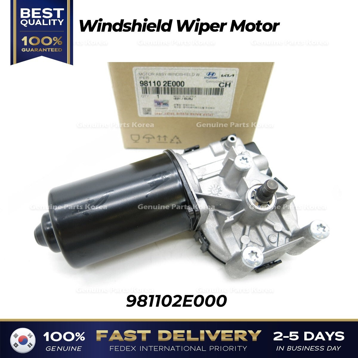 Genuine Windshield Wiper Motor 981102E000 for Hyundai Tucson