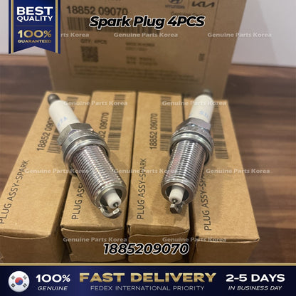 Genuine Spark Plug 4PCS 1885209070 for Hyundai Genesis G70 G80 Kia K900