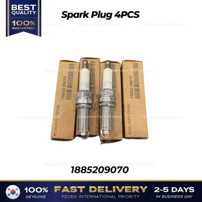 Genuine Spark Plug 4PCS 1885209070 for Hyundai Genesis G70 G80 Kia K900