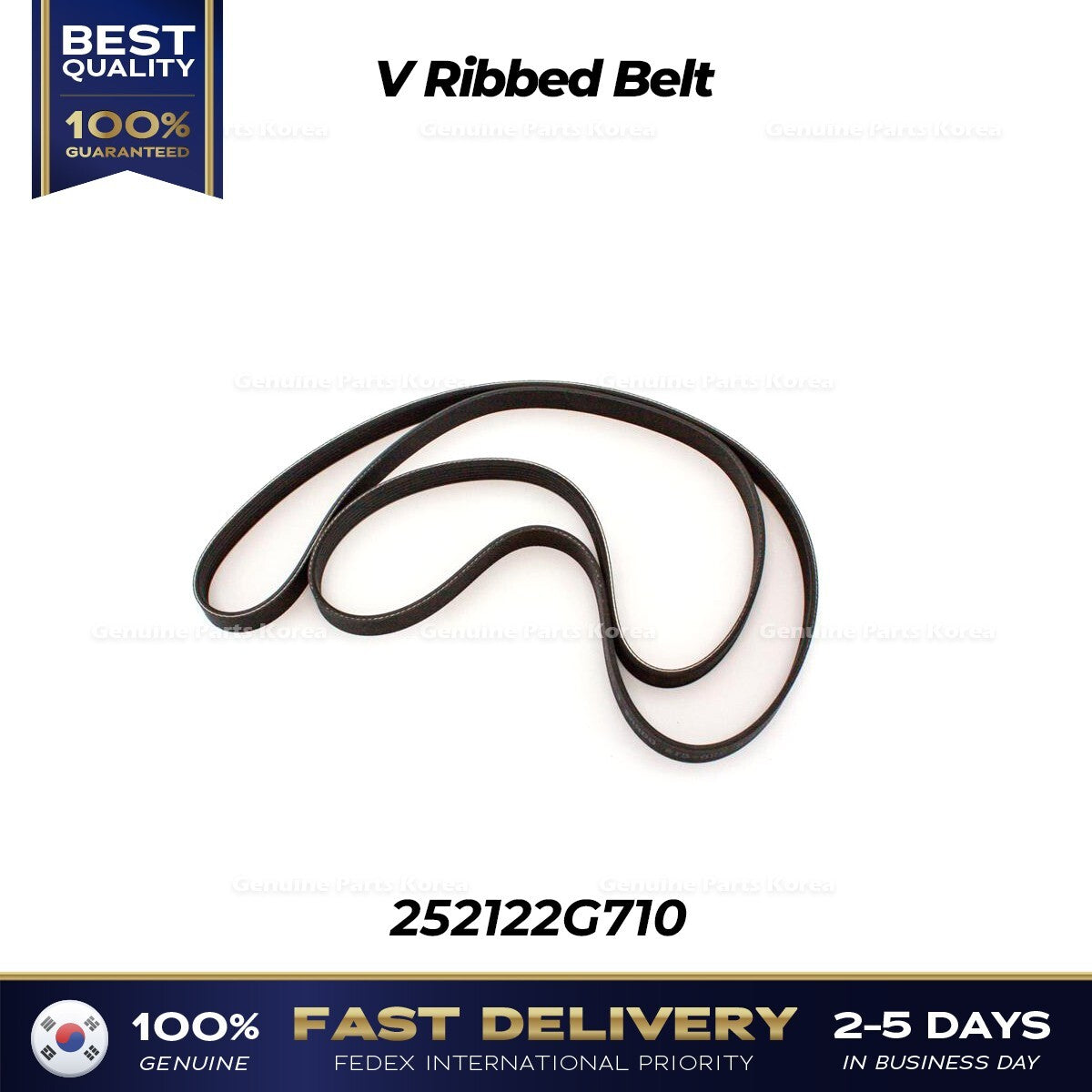 Genuine V Ribbed Belt 252122G710 for Hyundai Sonata Kia Optima