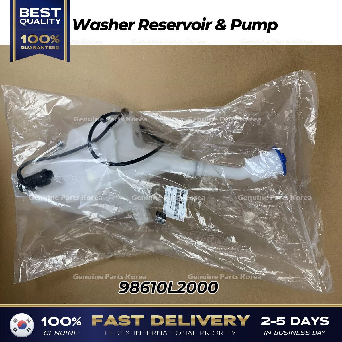 Genuine Washer Reservoir & Pump 98610L2000 for Kia K5