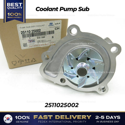 Genuine Coolant Pump Sub 2511025002 for Hyundai Santa Fe Sonata Kia Forte