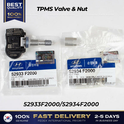 Genuine TPMS Valve & Nut 52933F2000 for Hyundai Elantra Kona