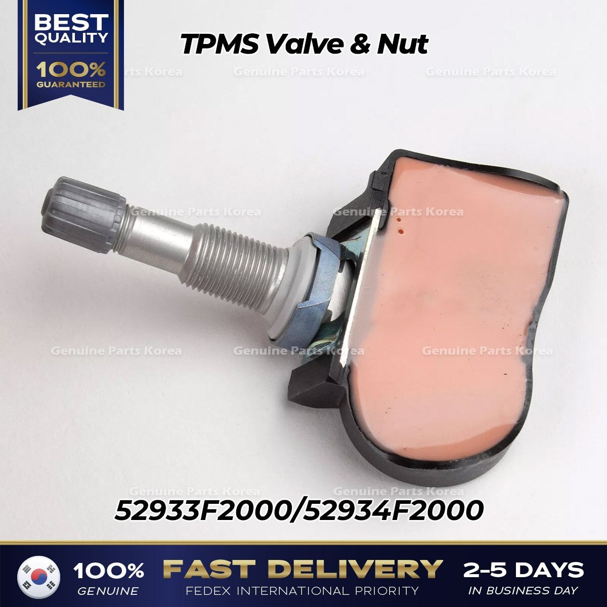 Genuine TPMS Valve & Nut 52933F2000 for Hyundai Elantra Kona