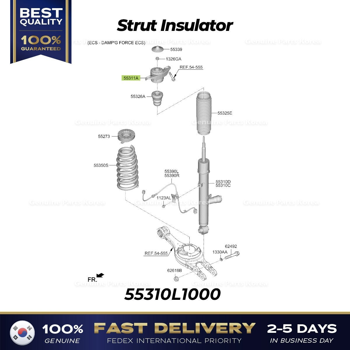 Genuine Strut Insulator 55310L1000 for Hyundai Ioniq 6 Sonata Kia EV6