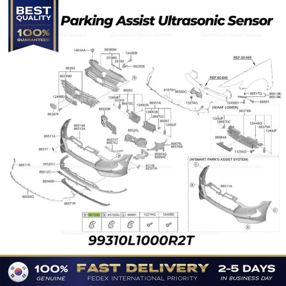 Genuine Parking Assist Ultrasonic Sensor 99310L1000R2T for Hyundai Sonata