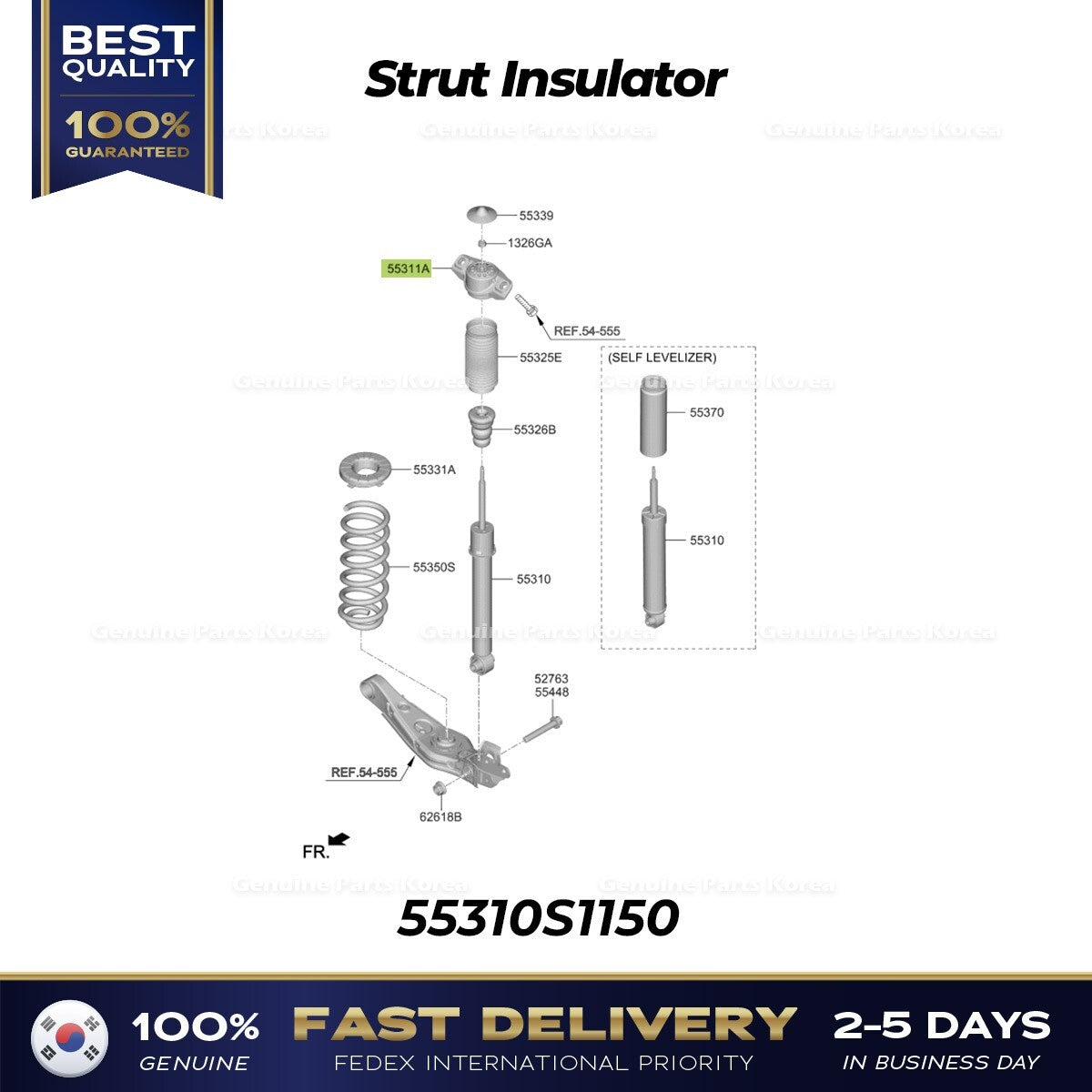 Genuine Strut Insulator 55310S1150 for Hyundai Palisade Kia Telluride