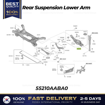 Genuine Rear Suspension Lower Arm 55210AABA0 for Hyundai Elantra