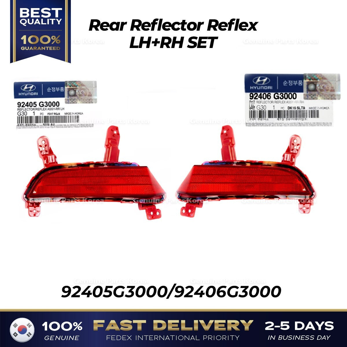 Genuine Rear Reflector Reflex LH RH SET for Hyundai Elantra GT