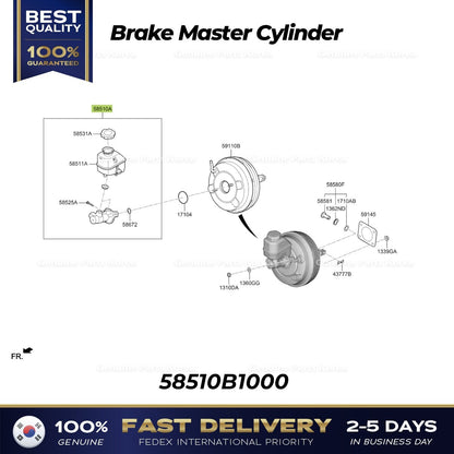 Genuine Brake Master Cylinder 58510B1000 for Hyundai Genesis Kia K900