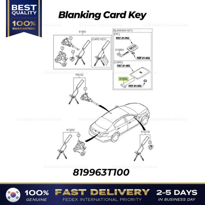 Genuine Blanking Card Key 819963T100 for Kia K900