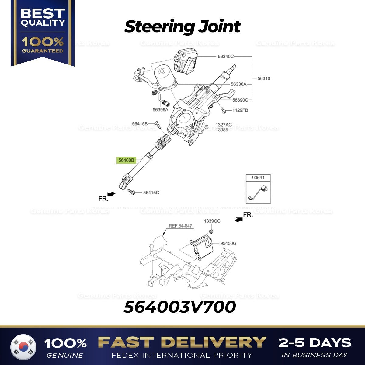 Genuine Steering Joint 564003V700 for Hyundai Azera