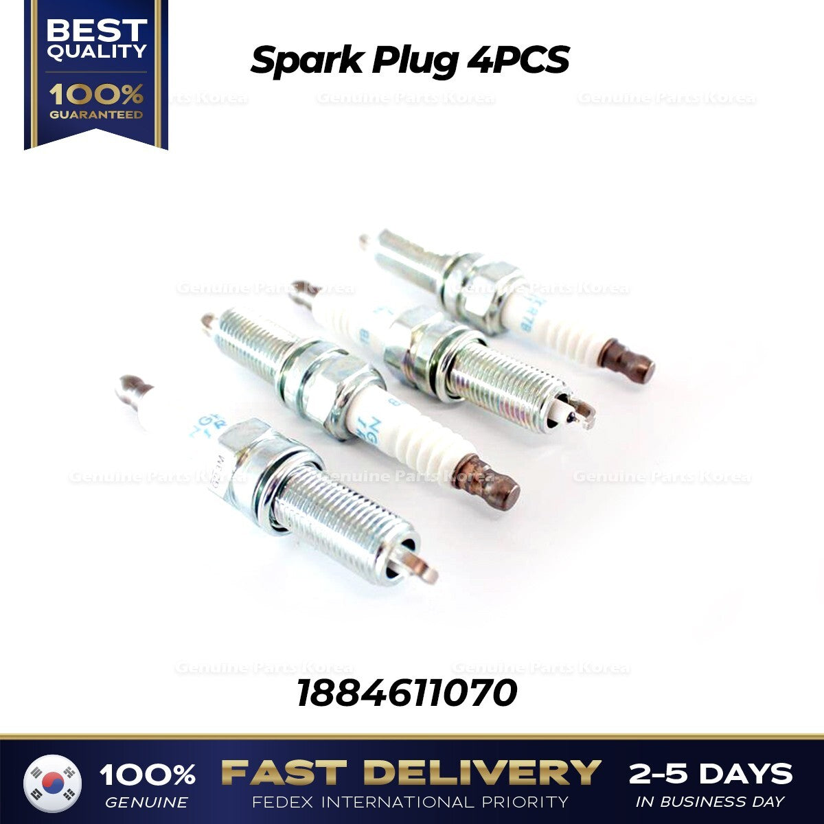 Genuine Spark Plug 4PCS 1884611070 for Hyundai Kia