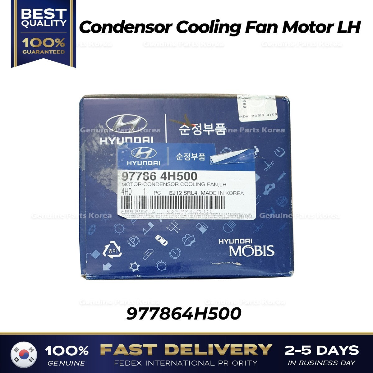 Genuine Condensor Cooling Fan Motor LH 977864H500 for Hyundai H1