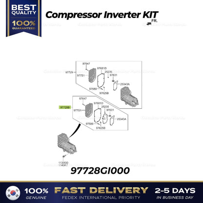 Genuine Compressor Inverter KIT 97728GI000 for Hyundai Genesis G80 Ioniq 5