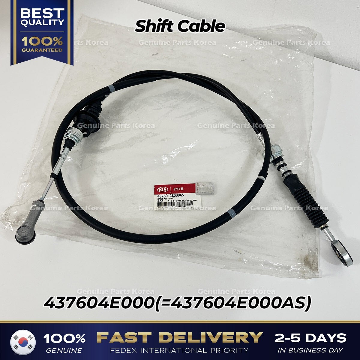 Genuine Shift Cable 437604E000 for Kia Bongo III