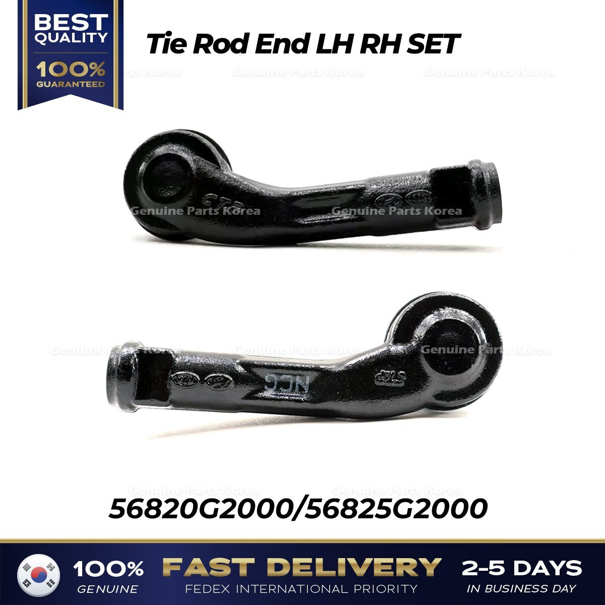 Genuine Tie Rod End LH RH SET 56820G2000 56825G2000 for Hyundai Ioniq Kia Niro