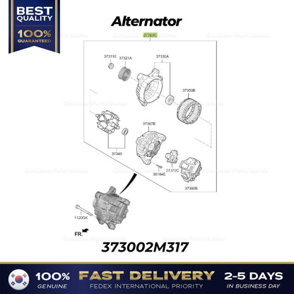 Genuine Alternator 373002M317 for Hyundai Venue