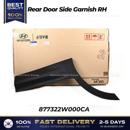 Genuine Rear Door Side Garnish RH 877322W000CA for Hyundai Santa Fe