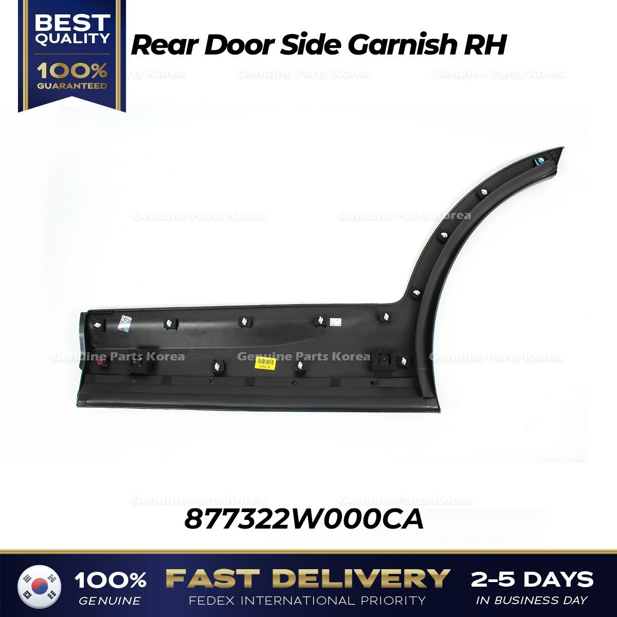 Genuine Rear Door Side Garnish RH 877322W000CA for Hyundai Santa Fe