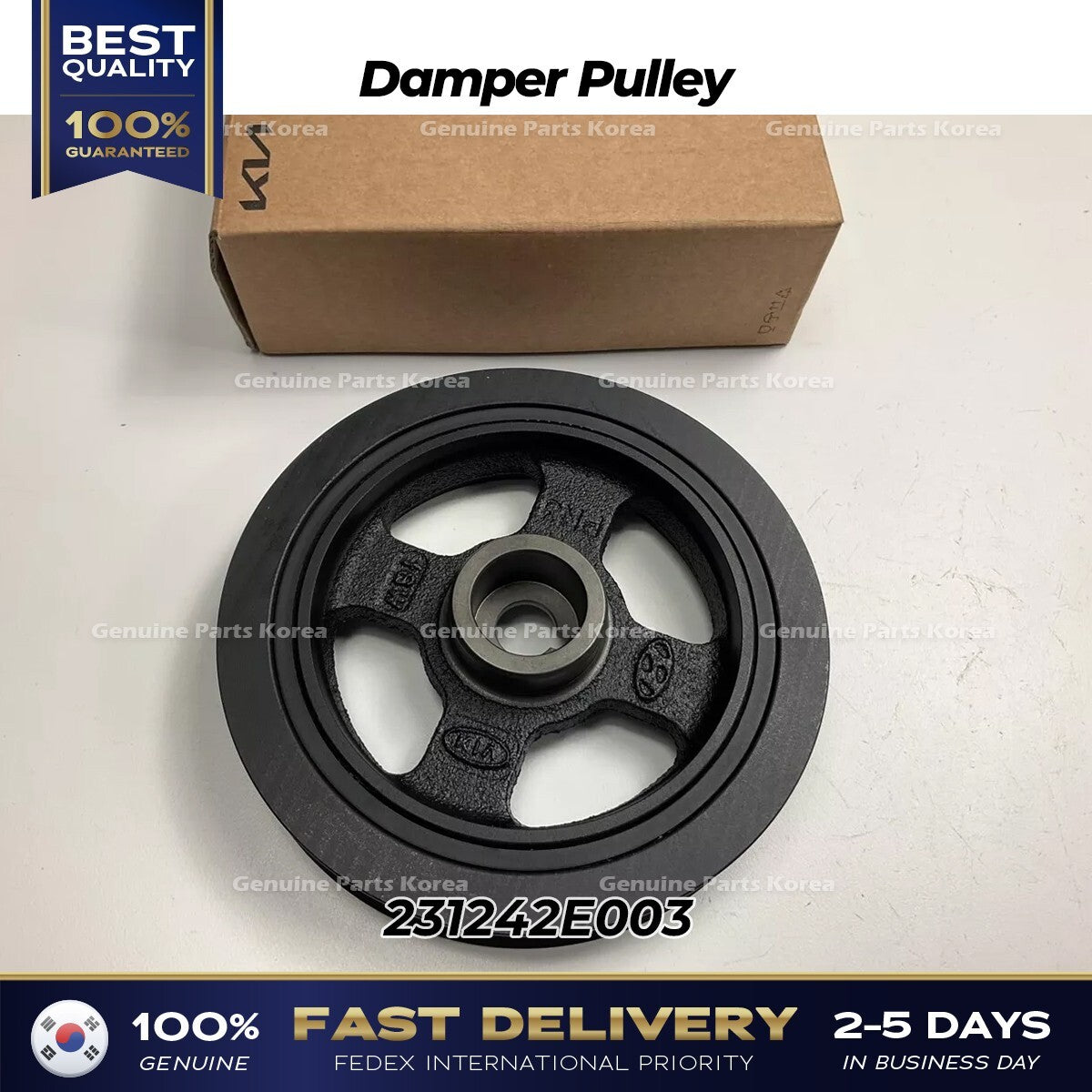 Genuine Damper Pulley 231242E003 for Hyundai Elantra Kia Forte