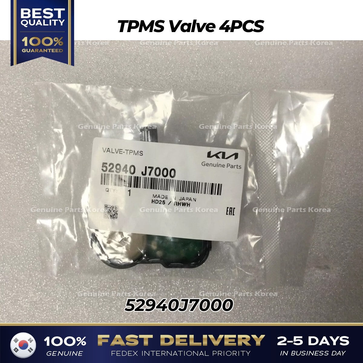 Genuine TPMS Valve 4PCS 52940J7000 for Kia Forte