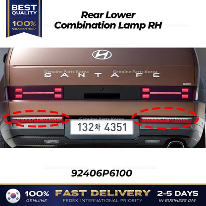 Genuine Rear Lower Combination Lamp RH 92406P6100 for Hyundai Santa Fe MX5