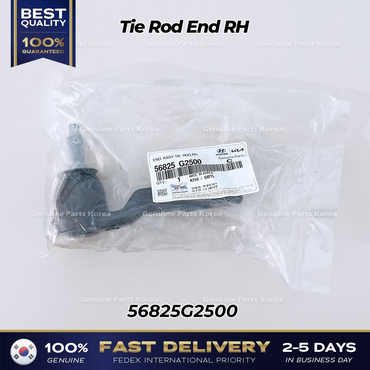 Genuine Tie Rod End RH 56825G2500 for Hyundai Elantra N Kona Kia Niro