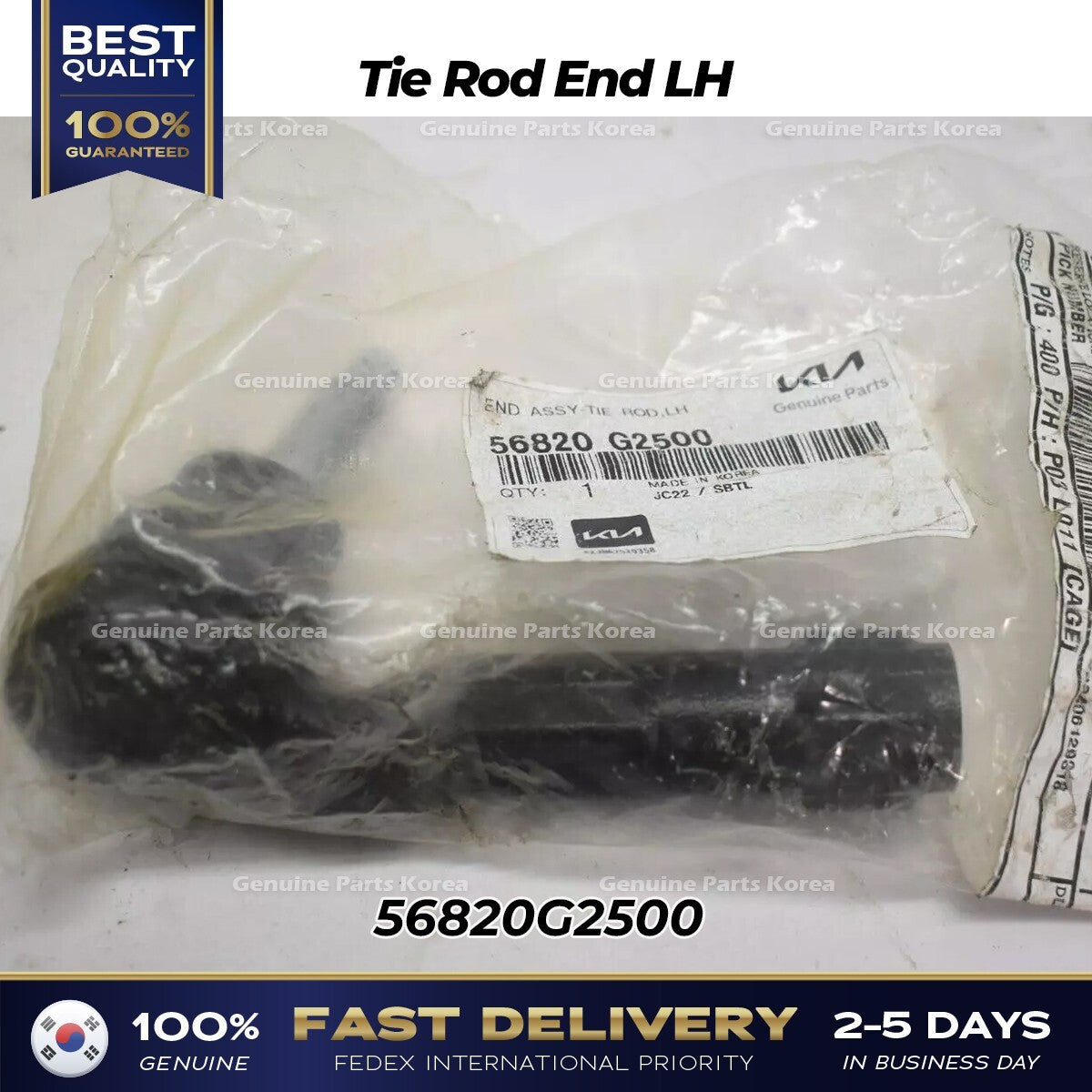 Genuine Tie Rod End LH 56820G2500 for Hyundai Elantra N Kona Kia Niro