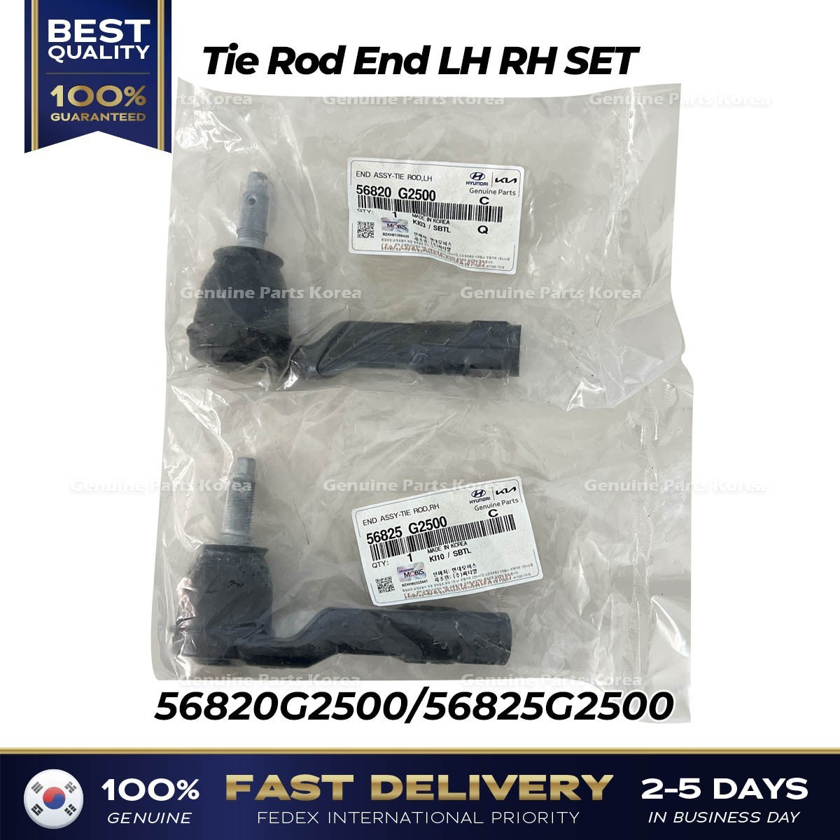 Genuine Tie Rod End LH RH SET for Hyundai Elantra N Kona Kia Niro