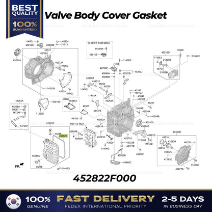 Genuine Valve Body Cover Gasket 452822F000 for Hyundai Kia
