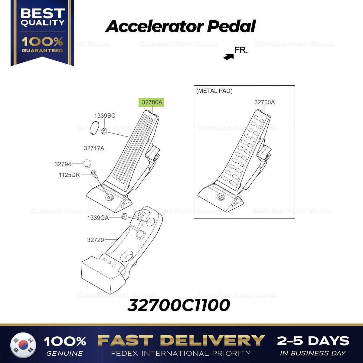 Genuine Accelerator Pedal 32700C1100 for Hyundai Sonata Kia Sorento