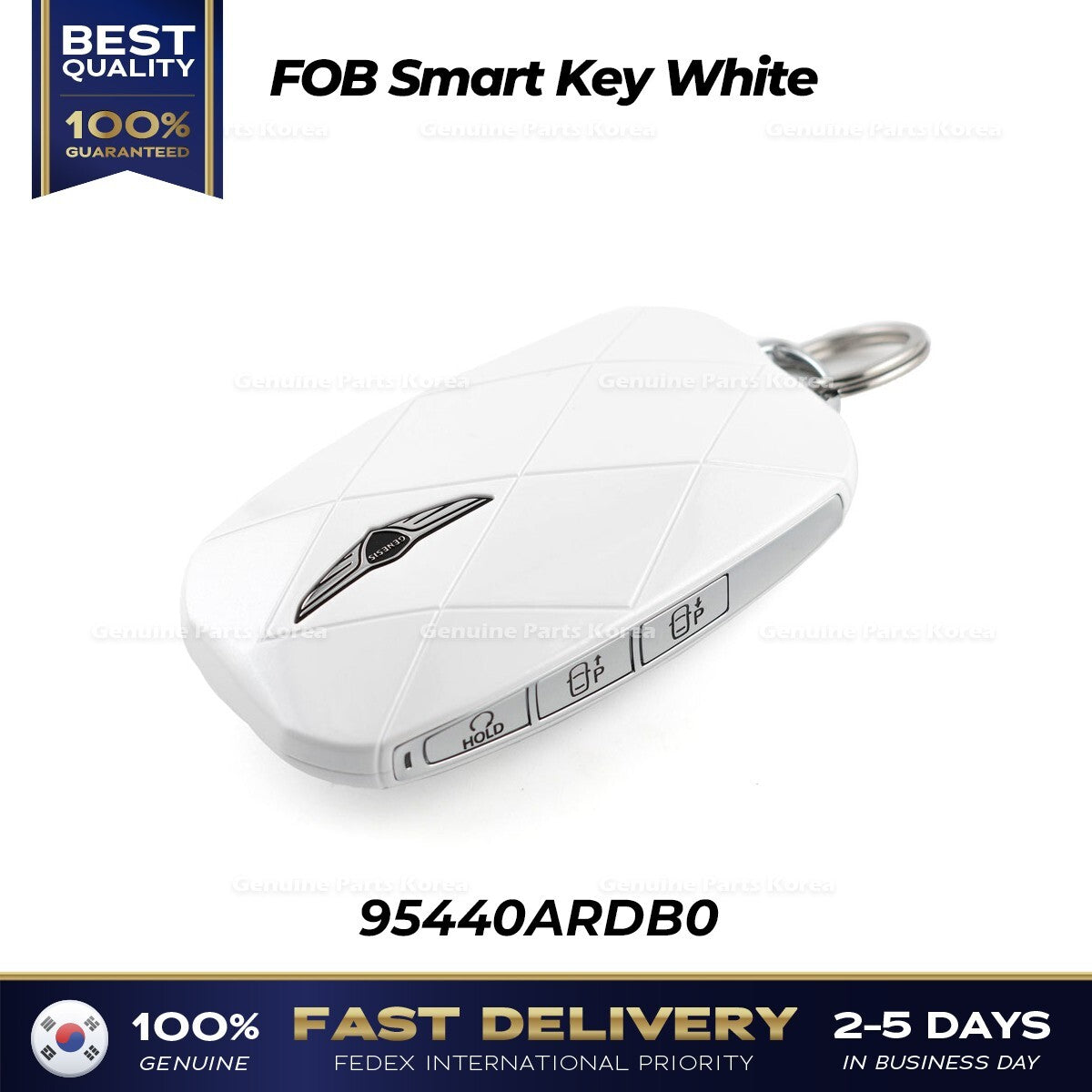 Genuine FOB Smart Key White 95440ARDB0 for Hyundai Genesis GV70