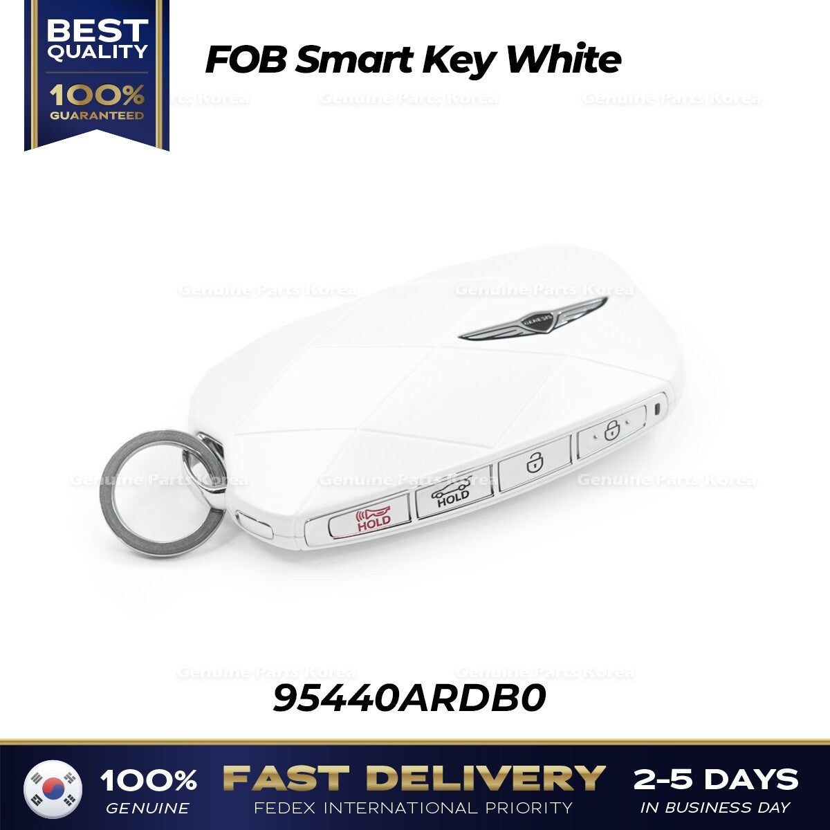 Genuine FOB Smart Key White 95440ARDB0 for Hyundai Genesis GV70