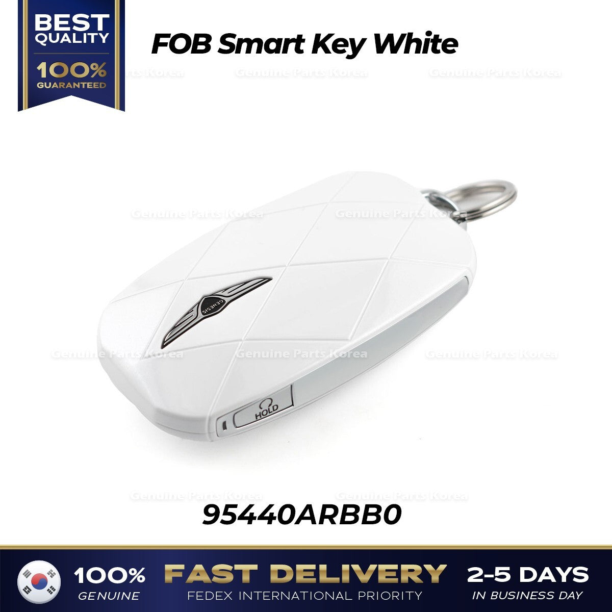 Genuine FOB Smart Key White 95440ARBB0 for Hyundai Genesis GV70