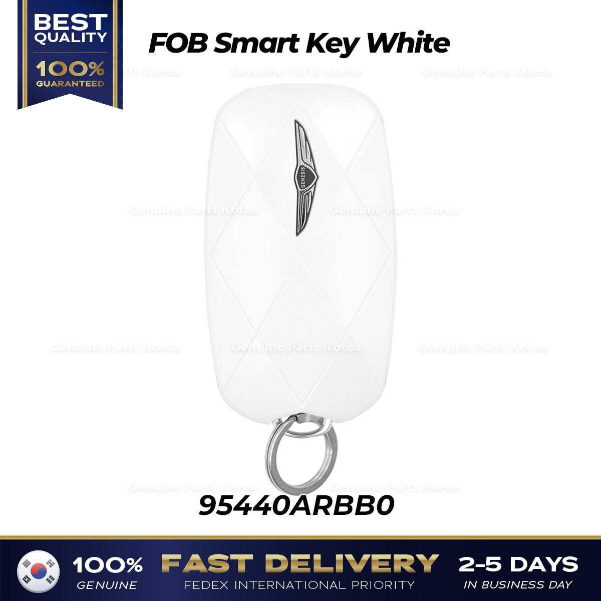 Genuine FOB Smart Key White 95440ARBB0 for Hyundai Genesis GV70
