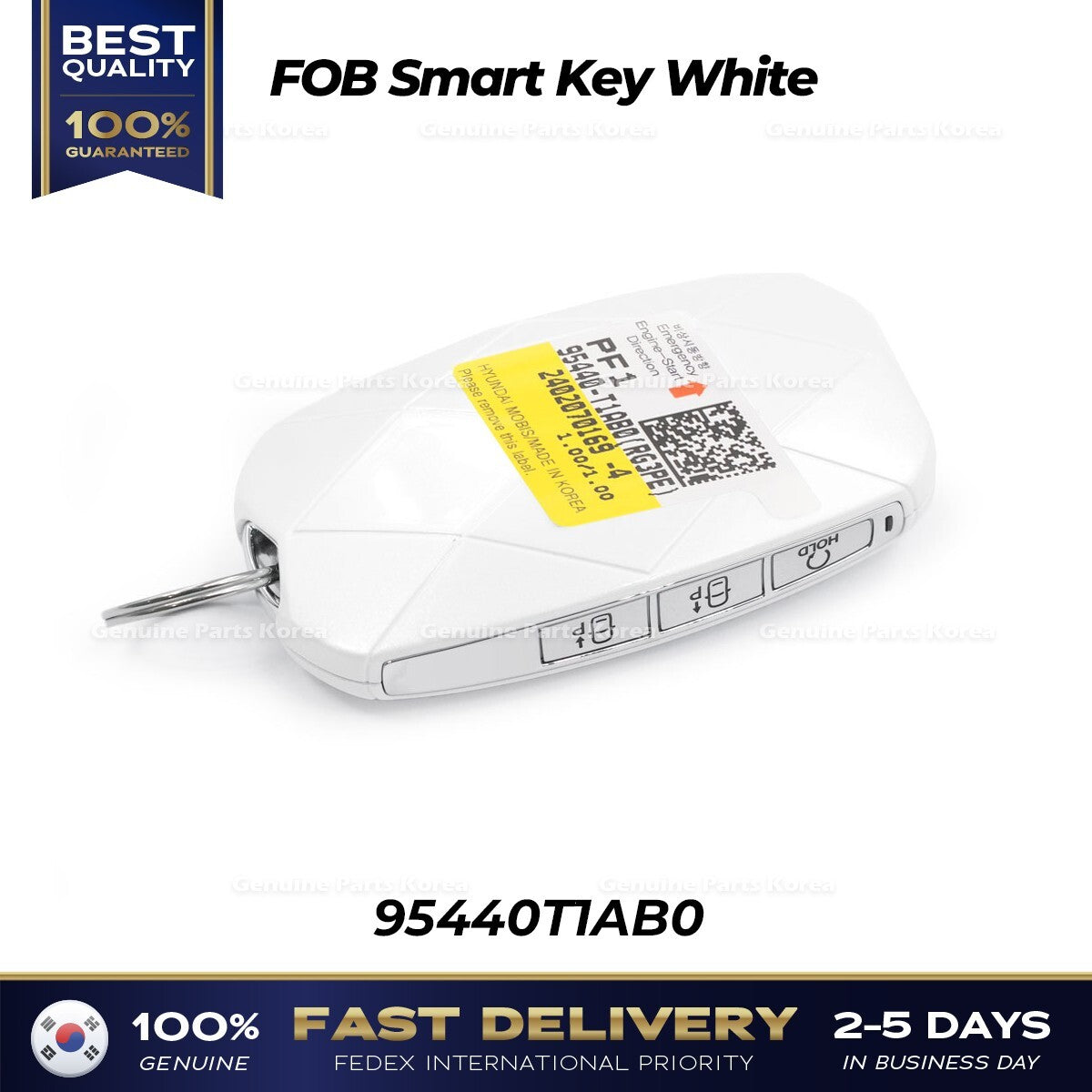 Genuine FOB Smart Key White 95440T1AB0 for Hyundai Genesis G80 RG3