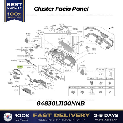 Genuine Cluster Facia Panel 84830L1100NNB for Hyundai Sonata