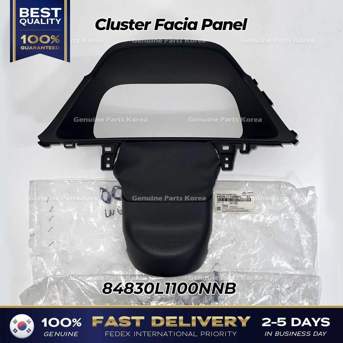 Genuine Cluster Facia Panel 84830L1100NNB for Hyundai Sonata