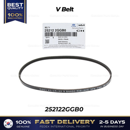 Genuine V Belt 252122GGB0 for Hyundai Elantra N Kona N Kia Optima