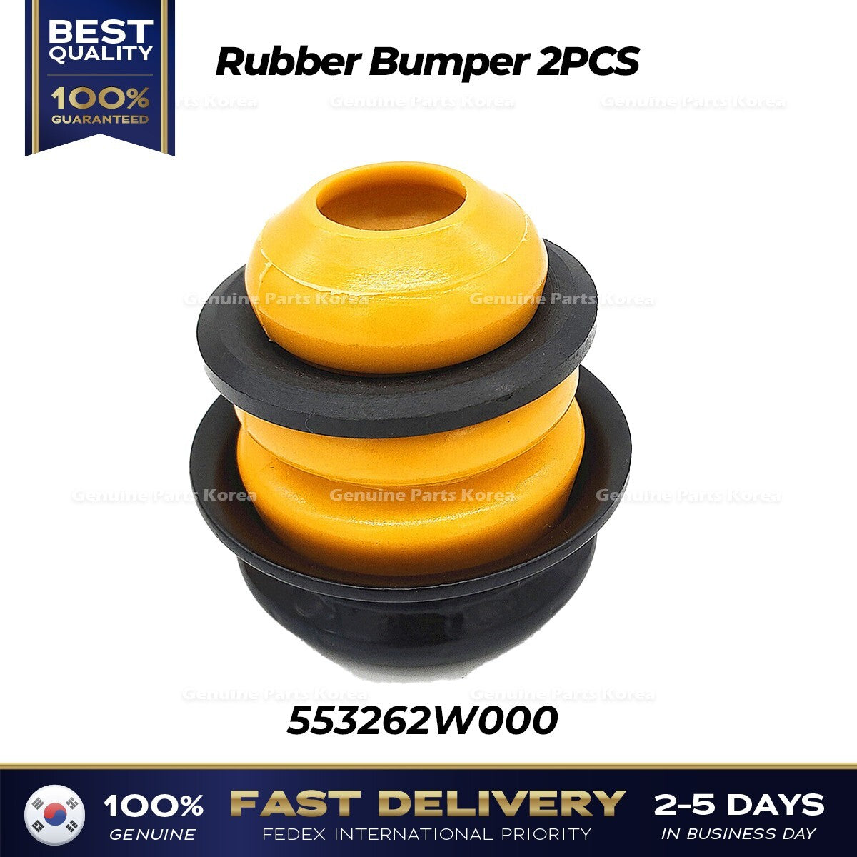 Genuine Rubber Bumper 2PCS 553262W000 for Hyundai Santa Fe