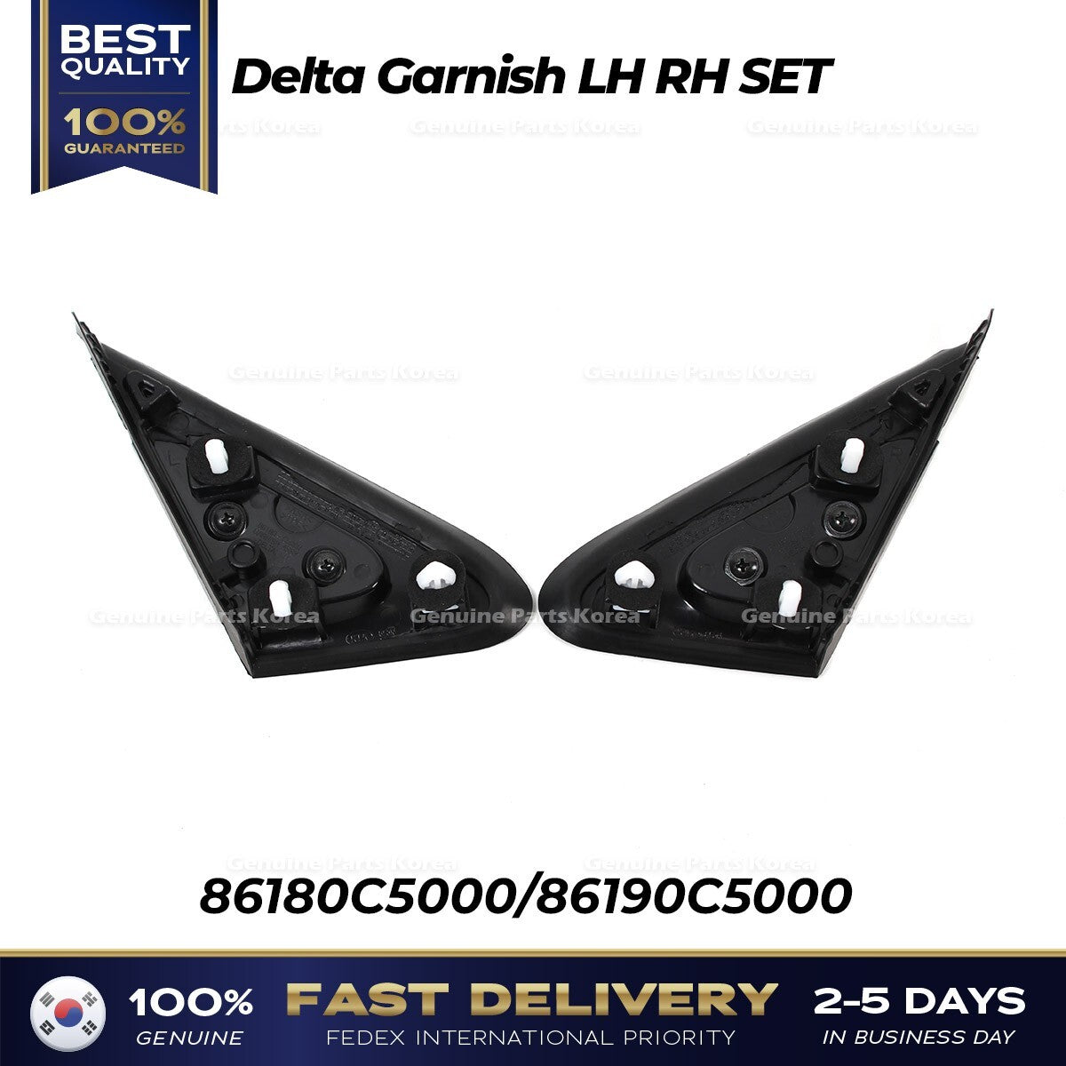 Genuine Delta Garnish LH RH SET 86180C5000 86190C5000 for Kia Sorento