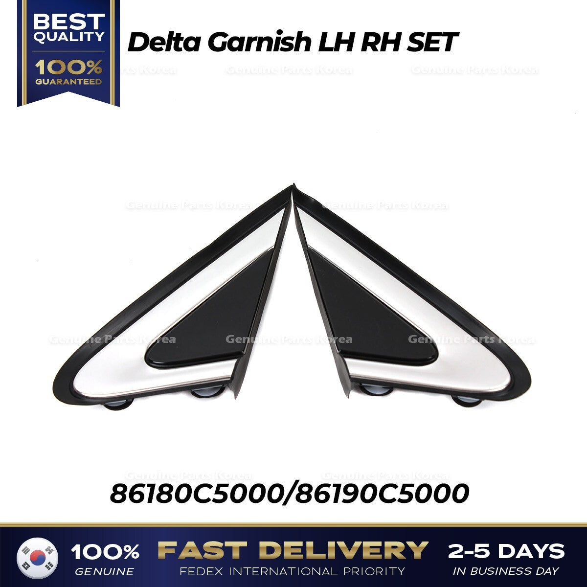 Genuine Delta Garnish LH RH SET 86180C5000 86190C5000 for Kia Sorento