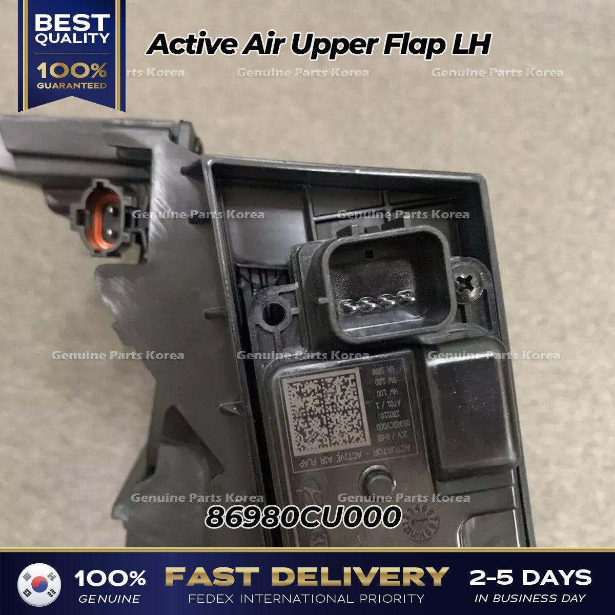 Genuine Active Air Upper Flap LH 86980CU000 for Hyundai Genesis GV60