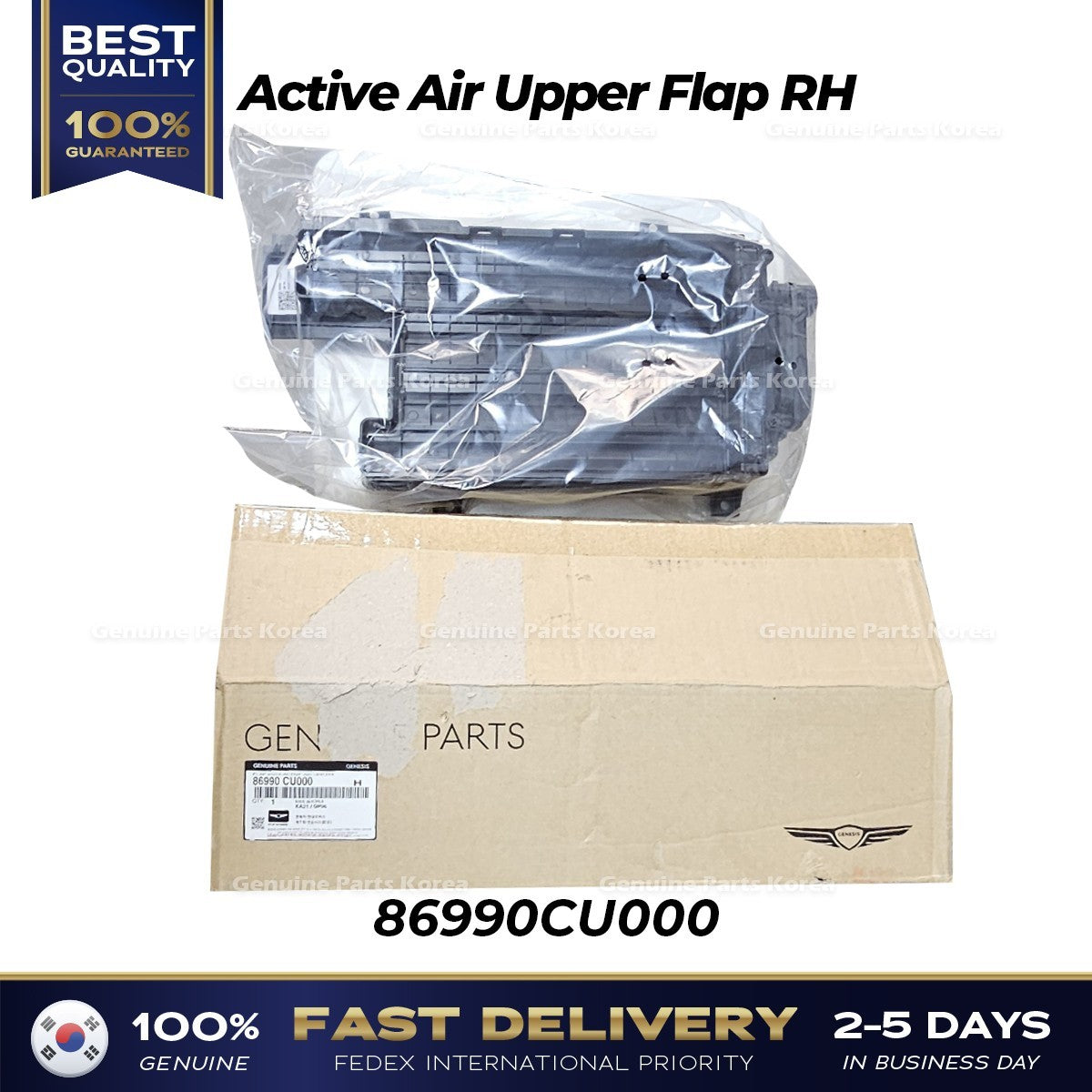 Genuine Active Air Upper Flap RH 86990CU000 for Hyundai Genesis GV60