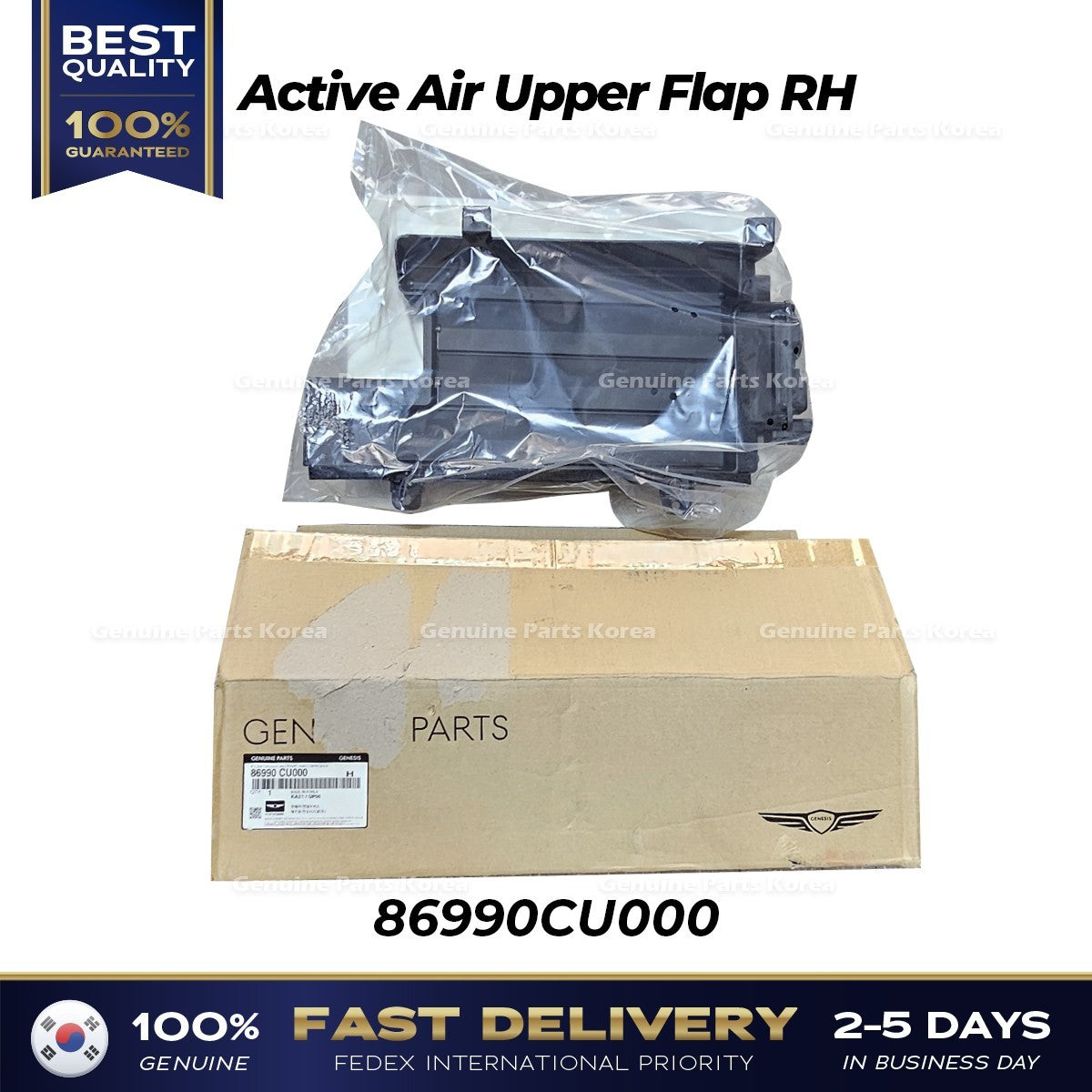 Genuine Active Air Upper Flap RH 86990CU000 for Hyundai Genesis GV60