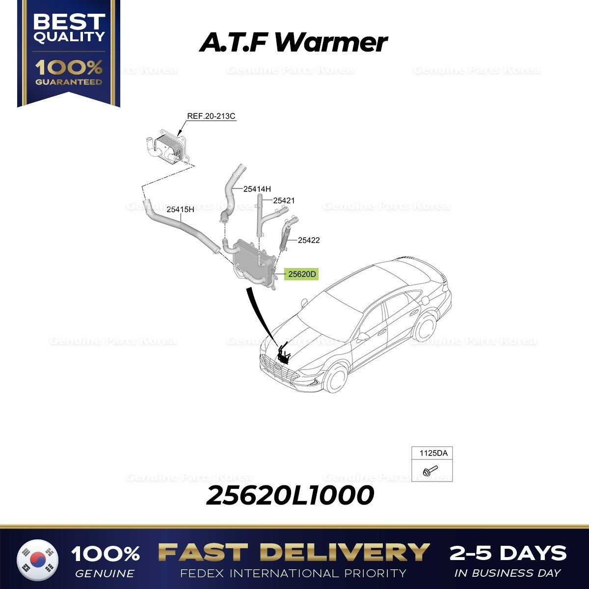 Genuine A.T.F Warmer 25620L1000 for Hyundai Sonata