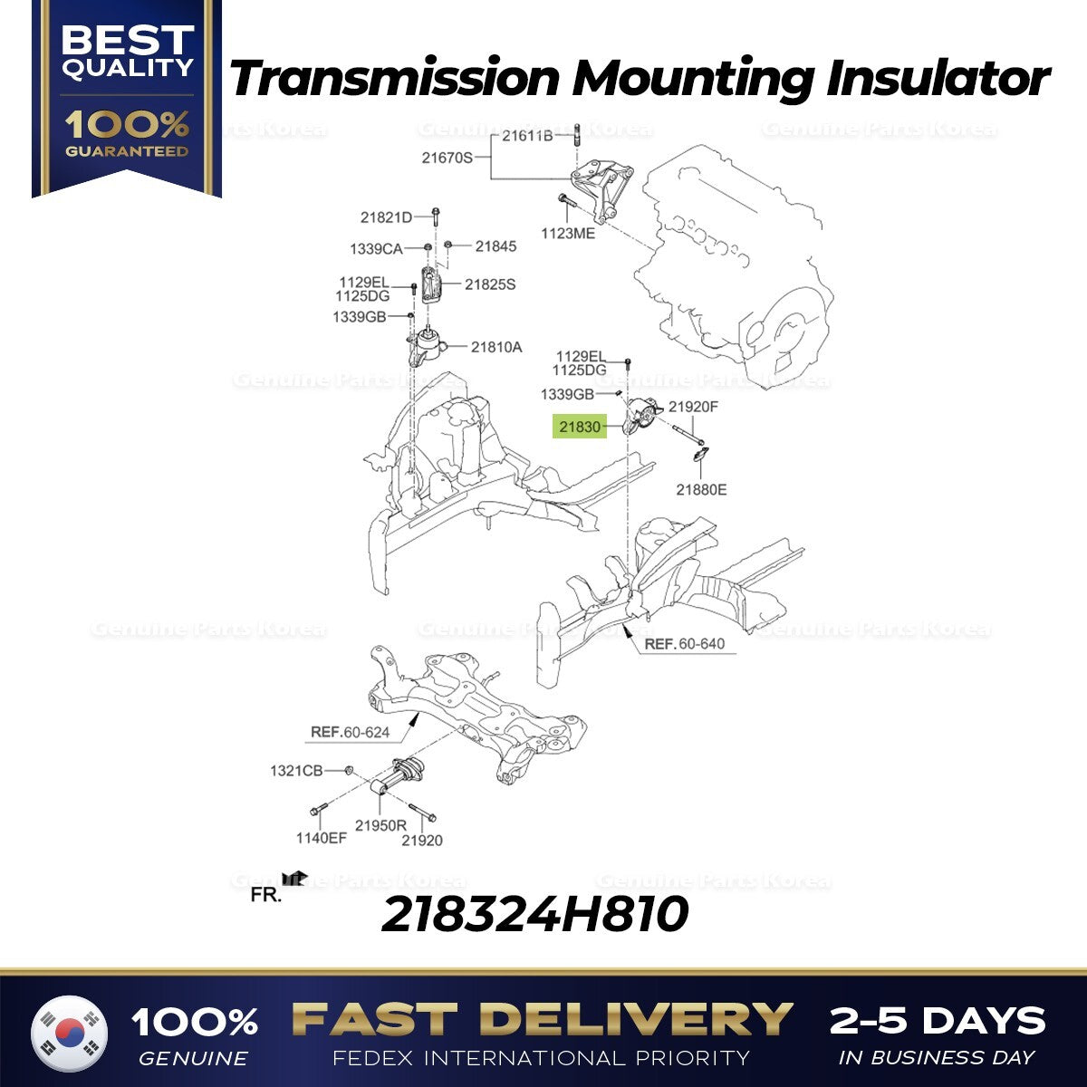 Genuine Transmission Mounting Bracket 21830H8110 for Kia Rio