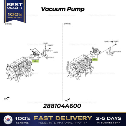 Genuine Vacuum Pump 288104A600 for Hyundai H1 Grand Starex