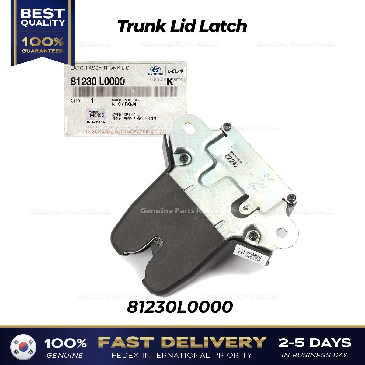 Genuine Trunk Lid Latch 81230L0000 for Hyundai Sonata Kia K5